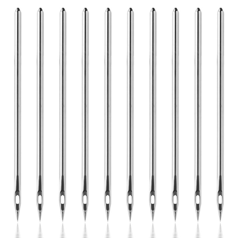 Trinkrittey 10 Pcs Leather Sewing Awl Hand Sewing Needle Canvas Leather Sewing Awl Needle for Shoe Repairing and Leather Repairing - Image 3