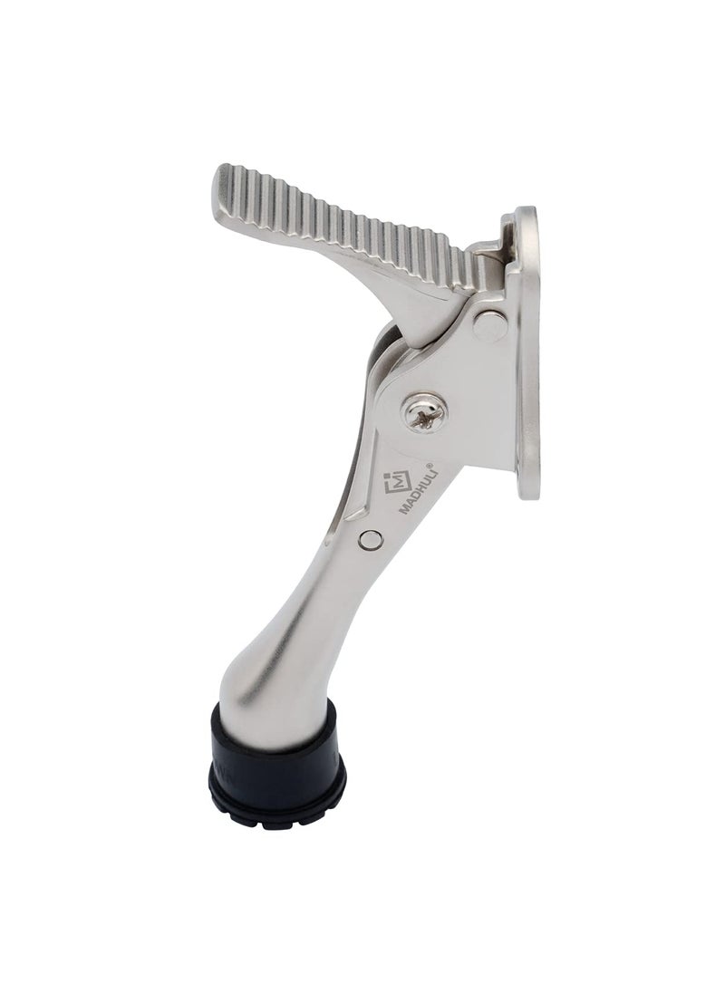 MADHULI Madhuli Door Stopper Rubber for Main Door Chrome Finish Door Stop Solid Metal Door Mounted Door Stopper Rubber Tip with Adjustable Height Door Catch Holder Heavy Duty Door Stopper for HomeOffice  - Image 1
