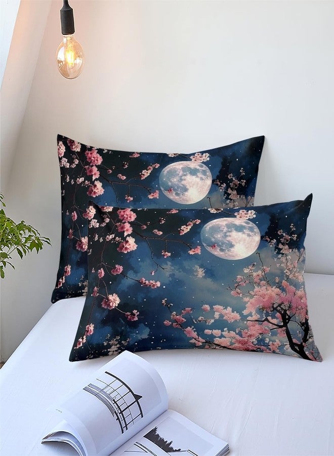 CCoutueChen Cherry Blossom Comforter Set Twin Size Kids Japanese Soft Bedding,2 Pcs Warm Microfiber Quilt Set with 1 Pillowcase/68 * 86 - Image 5