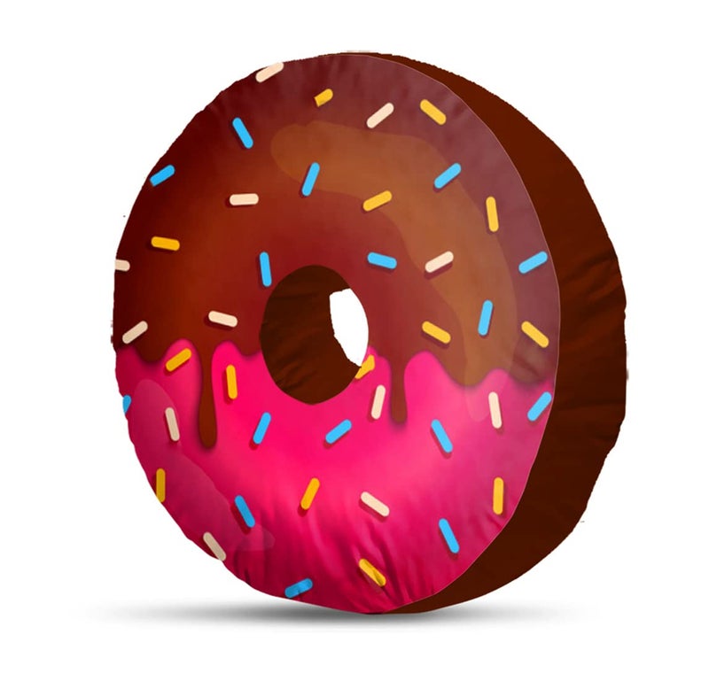 DREAMVIO Velvet Donut/Doughnut Plush Cushion/Pillow for Kids - 14X14 Inch, Design22 (Multicolor) - Image 4