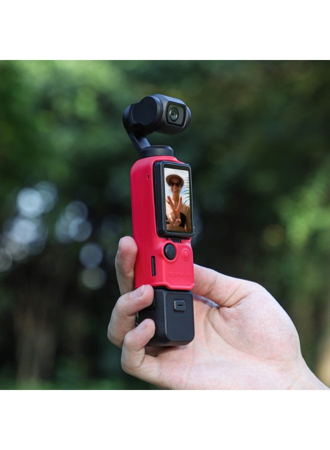 Sunnylife حافظة سيليكون لجهاز DJI OSMO Pocket 3، حافظة واقية مضادة للخدش ومضادة للانزلاق، حجم صغير متوافق مع Pocket 3 بدون مقابض - Image 1
