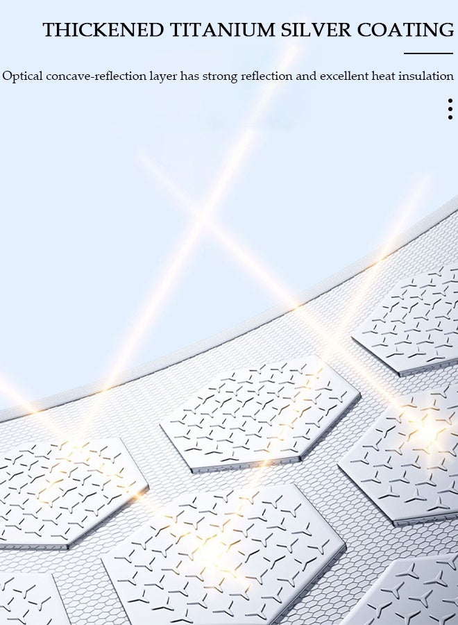 DUNISO 5-Piece Windshield Sunshade Set for Three-compartment Car Car Window Shade Front Windshield Shades UV Rays Sun Visor Protector Easy to Use Fits Windshields Keep Car Cool - Image 3