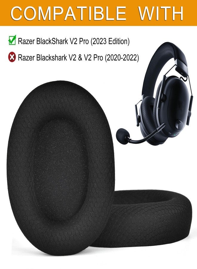 defean BlackShark V2 PRO 2023 Edition Ear Pads - defean Ear Cushion Replacement Compatible with Razer BlackShark V2 Pro 2023 Edition Model Wireless Gaming Headset (Does Not Fit 2020-2022 Model) - Image 2