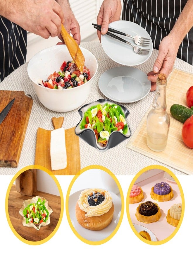 Dimeho 4 Pack Taco Salad Bowl Maker Molds Non Stick Carbon Steel Tortilla Maker Shell Pans Tostada Baking Molds for Frying Salad Home Cooking & Entertaining - Image 4