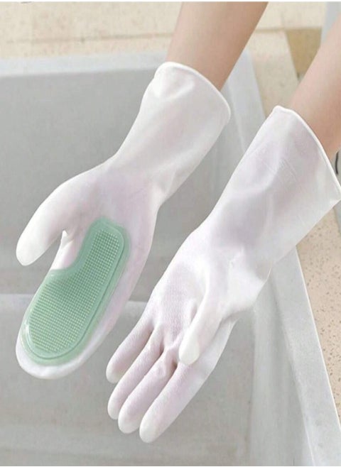 Dishwashing Gloves cleaning brush non-slip insulation gloves Kitchen Gloves 1 pair
