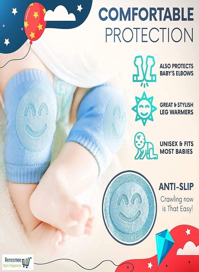 FEWORLD Baby Knee Pads for Crawling, Anti-Slip Padded Stretchable Elastic Cotton Soft Breathable Comfortable Knee Cap Elbow Safety Protector Random Color - Image 2