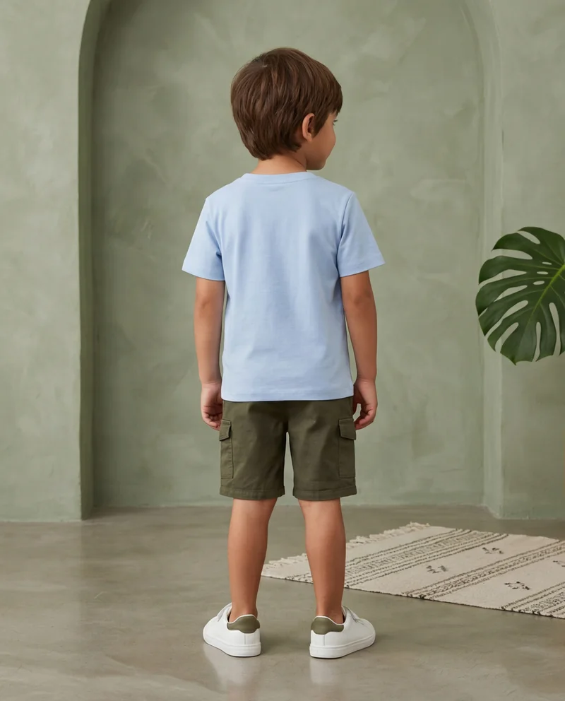 Babies & More Babies & More Toddler Boys Light Blue Short Sleeve T-Shirt