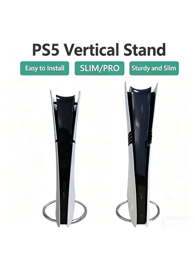 Vertical Stand for ps5/Slim/Pro/Standard Console Disc & Digital Editions, Space-Saving Alloy Base Holder, Stable Vertical Cooling Bracket for PS5 All Editions - Image 5