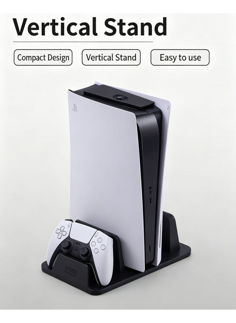 Vertical Stand for ps5/Slim/Pro/Standard Console Disc & Digital Editions, Space-Saving Alloy Base Holder, Stable Vertical Cooling Bracket for PS5 All Editions - Image 3