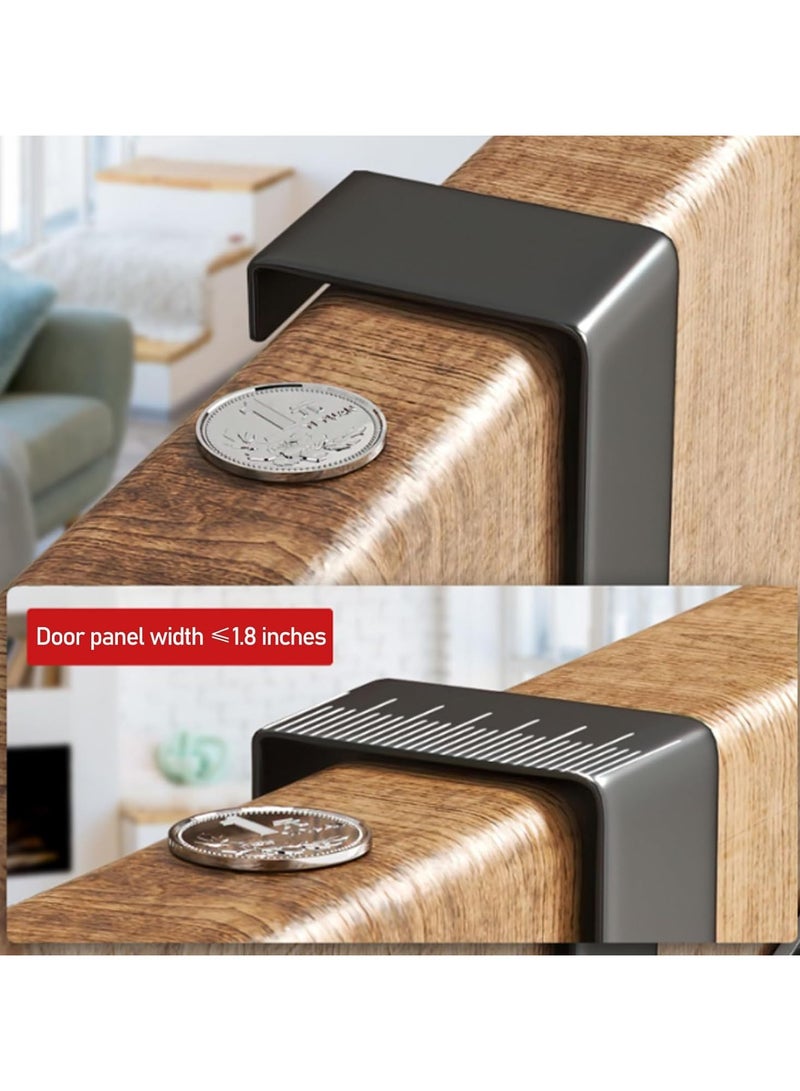 Door Hanger Over The Door Hook Moving 7-Hooks Over Door Coat Rack for Hanging Aluminum Heavy Duty Door Organizer for Towels Clothes Hats Bag Behind Back of Door Bathroom - Image 4