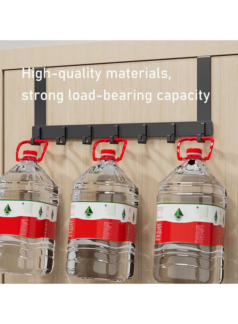 Door Hanger Over The Door Hook Moving 7-Hooks Over Door Coat Rack for Hanging Aluminum Heavy Duty Door Organizer for Towels Clothes Hats Bag Behind Back of Door Bathroom - Image 3