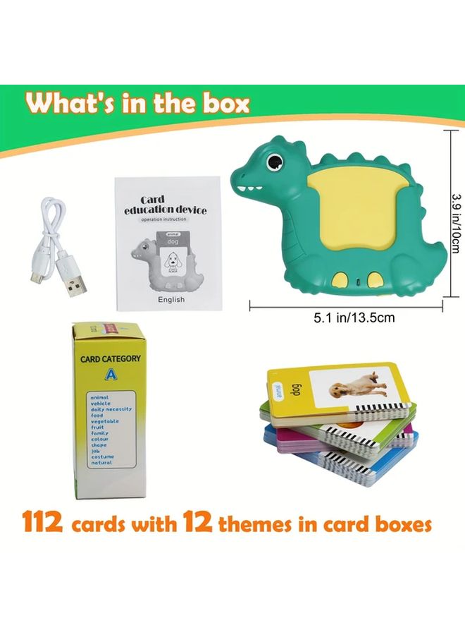 112 Cards 224 Words English Talking Flash Cards Educational Learning Toys For Kids - Image 1