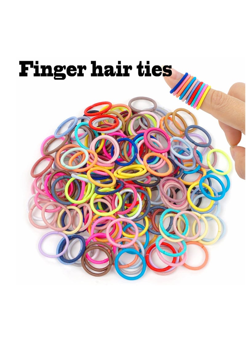 CELLOT - CÉLLOT 360PCS Baby Hair Ties, 36 Multicolors Elastic Hair Ties,2cm in Diameter No Crease Finger Rubber Hair Elastics,Small Thin Hair Ponytail Holders Hair Accessories for Baby Girls Toddlers Kids - Image 1