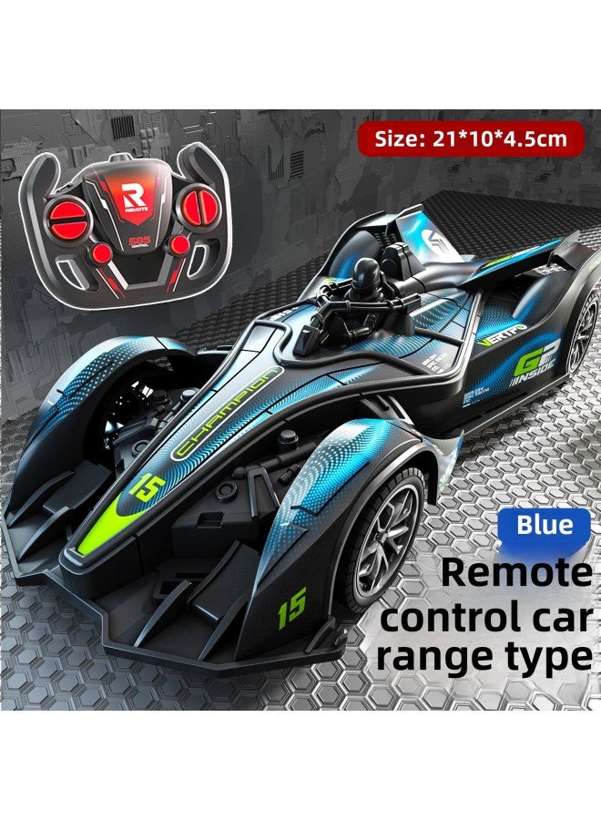 Formula F1 Remote Control Car Rc Racing Car Four-wheel Drive Drift Boy Toy Charged Electric Sports Car Children's Toy-Color:Formula F1 Remote Control Car 【blue】】-Proportion:Three Battery Life - Image 1