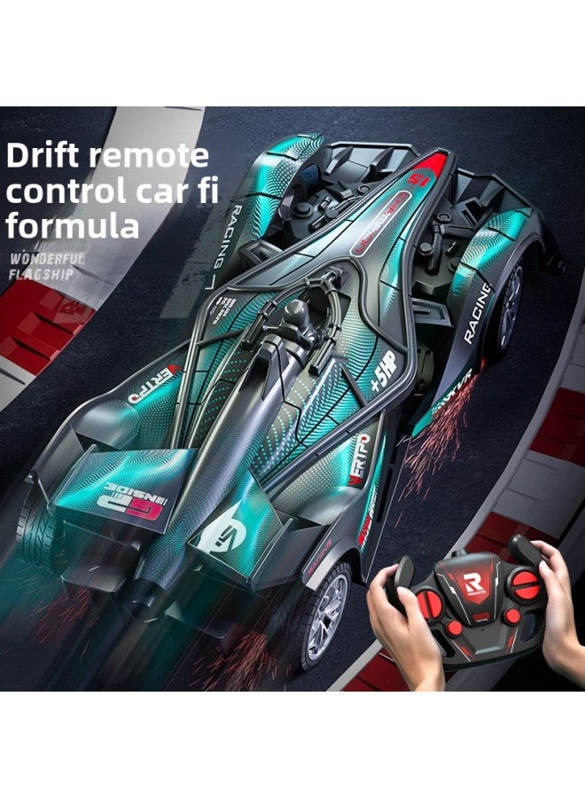 Formula F1 Remote Control Car Rc Racing Car Four-wheel Drive Drift Boy Toy Charged Electric Sports Car Children's Toy-Color:Formula F1 Remote Control Car 【blue】】-Proportion:Three Battery Life - Image 2