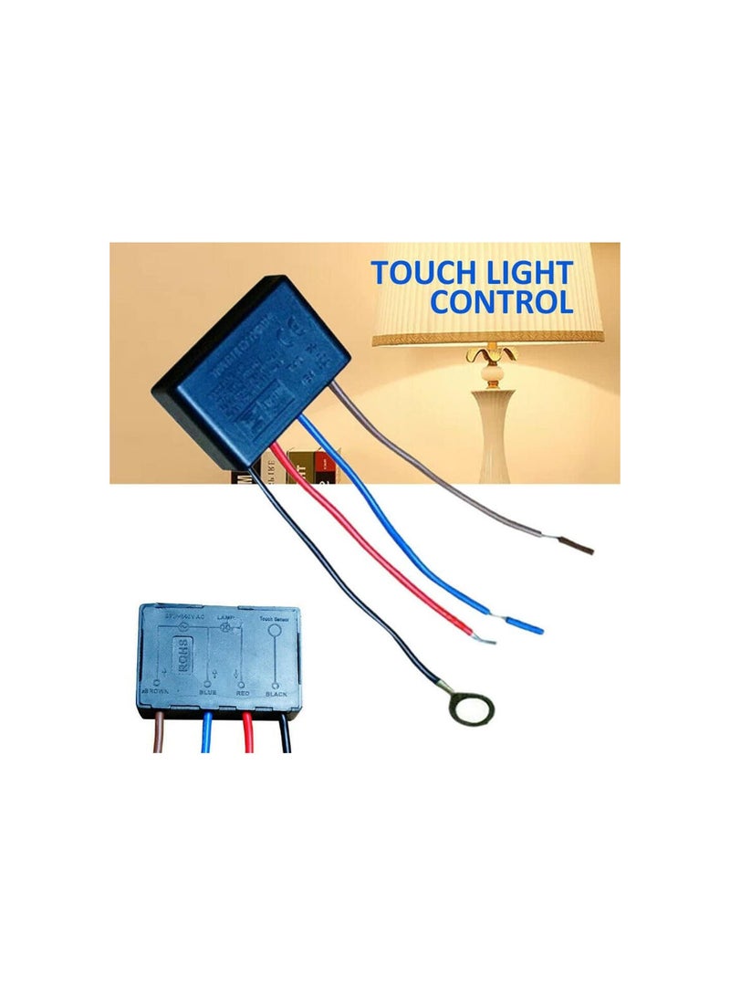 Touch Light Dimmer Switch Control Sensor, Table Lamp No Noise Universal 3 Way Dimmer Durable Module 220V Switch Control