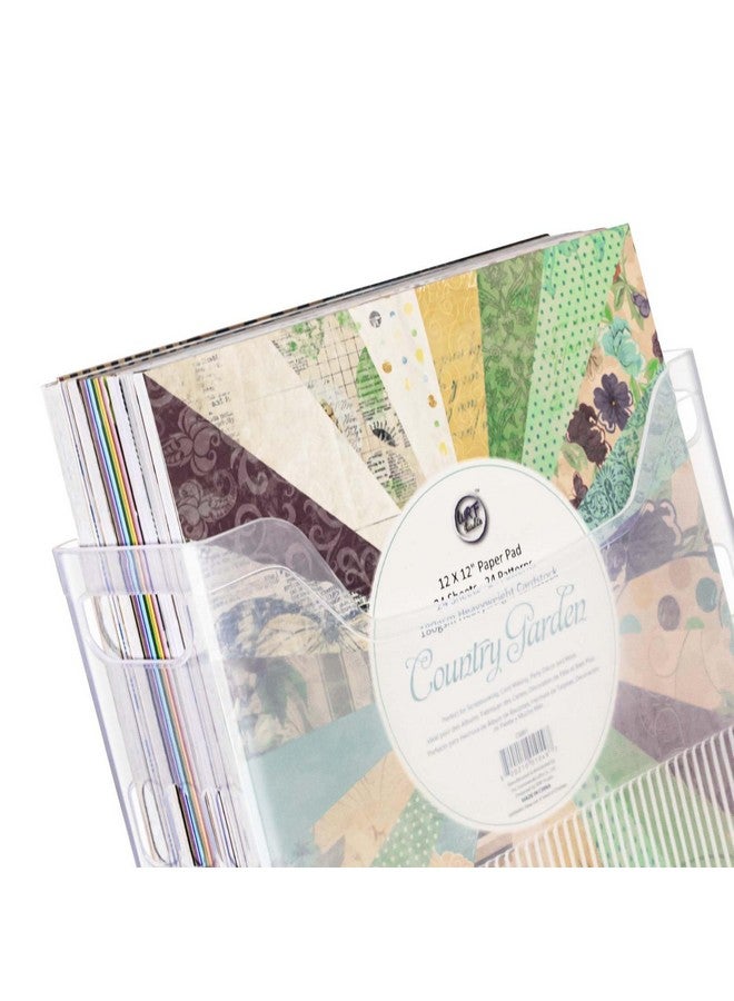 توتاتا منظم تخزين ورق ١٢×١٢ بوصة، منظم تخزين ورق سجل القصاصات، صندوق تخزين سجل القصاصات للورق ١٢×١٢ بوصة - عبوة من قطعتين - Image 4