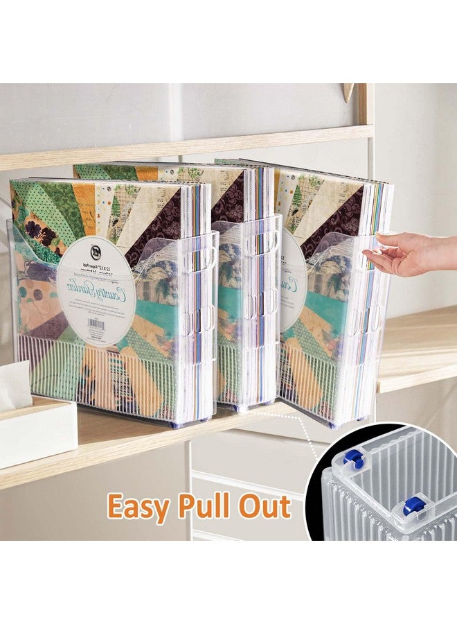 توتاتا منظم تخزين ورق ١٢×١٢ بوصة، منظم تخزين ورق سجل القصاصات، صندوق تخزين سجل القصاصات للورق ١٢×١٢ بوصة - عبوة من قطعتين - Image 2