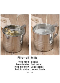 KASTWAVE 1.2L Oil Strainer Container, Stainless Steel Kitchen Cooking Oil Storage Pot Grease Keeper with Detachable Fine Mesh Filter  - Image 5