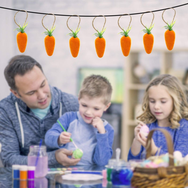 Wehhbtye 30PCS Easter Hanging Carrot -4.4 Inch Artificial Simulation Easter Foam Carrots,Bubble Mini Carrot Hanging Pendant for Home Party DIY Crafts Decor - Image 5