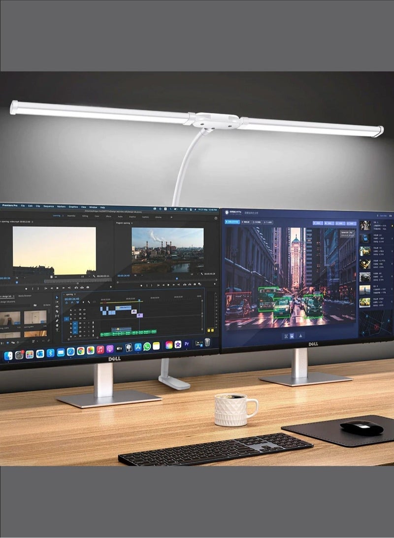 LOOPITYS Led Desk Lamp for Office Home, Bright Double Head Desk Light with Clamp, Architect Task Lamp 25 Lighting Modes Adjustable Flexible Gooseneck - Image 3