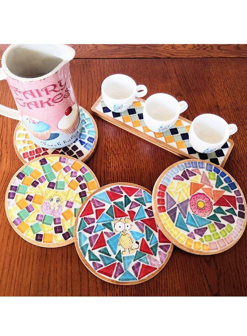 SYOSI Mixed Color Irregular Crystal Mosaic Tiles, Shine Crystal Stained Glass Assorted Shapes Mosaic Tile for Craft Bathroom Kitchen Home Decoration, DIY Art Projects (Mix Color Series, 200g) - Image 4