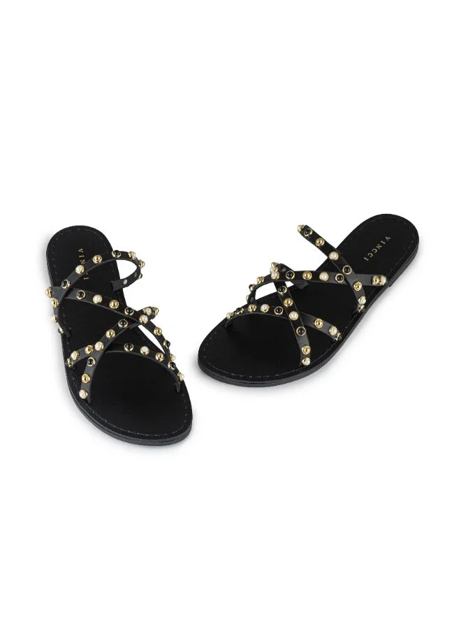 Vincci Multi Strap Low Heel Sandals