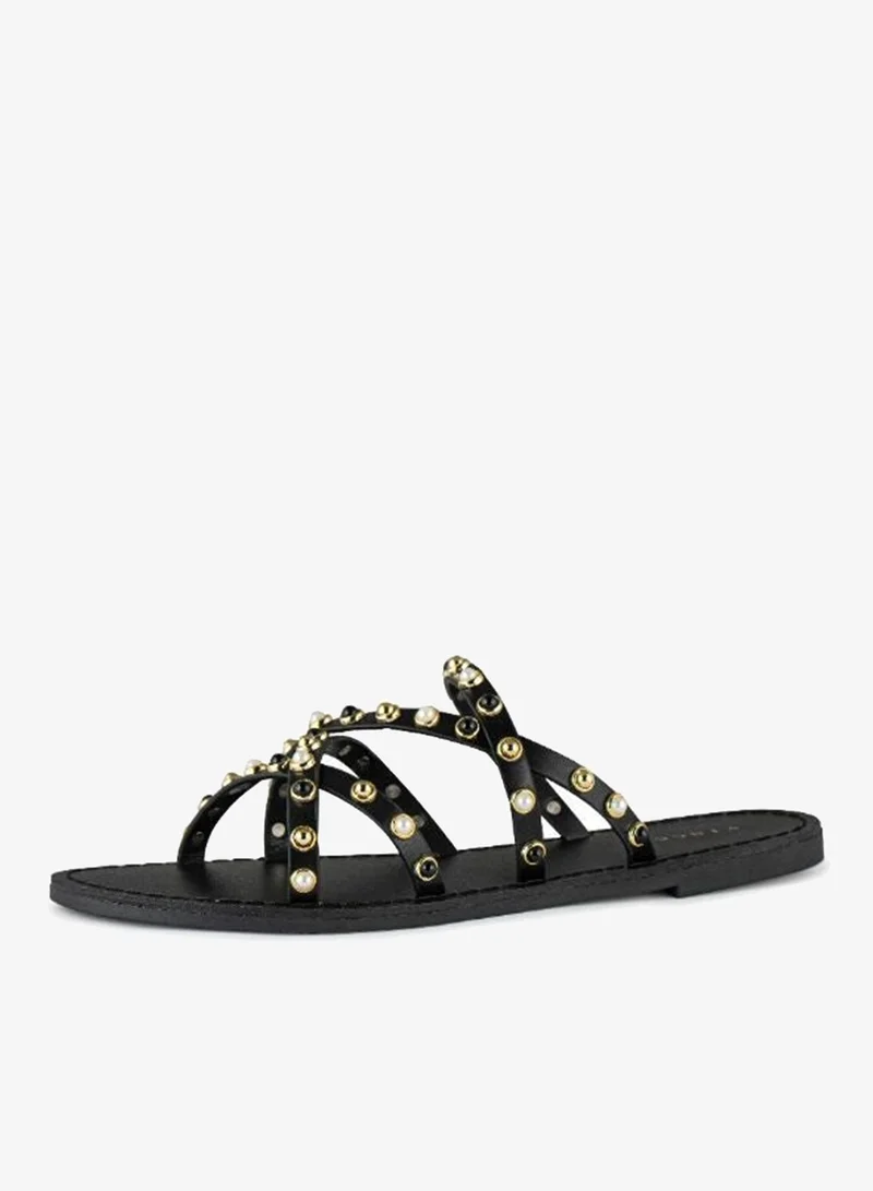 فينتشي صندل متعدد الأحزمة بكعب منخفض