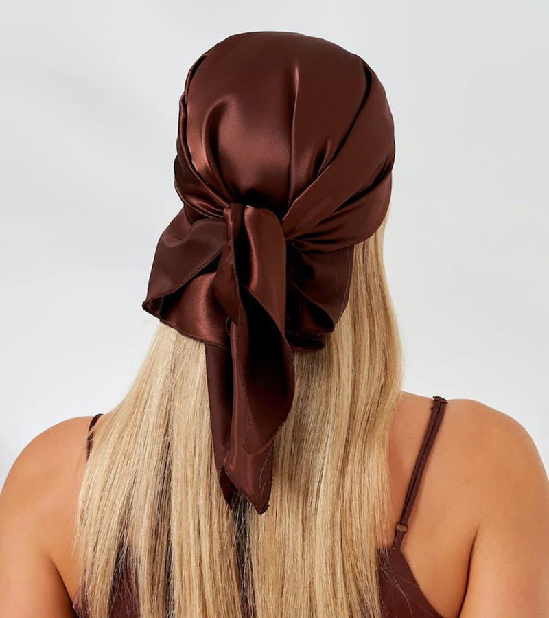 Tergy 20PCS 35" Satin Head Scarf Large Square Scarf Silk Feeling Fashion Hair Wrapping Scarves for Women Girls (20 Pieces) - Image 5