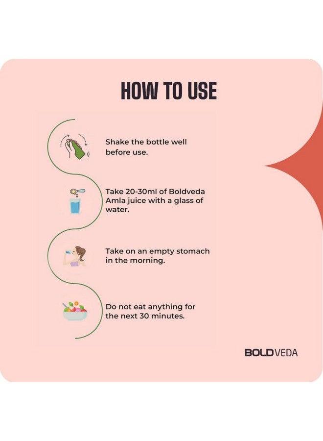 BOLDFIT Boldveda Amla Juice organic Rich in Vitamin C and Antioxidants,Supports Hair and Skin Health, Supports Metabolism and Immunity, Detox Drink- 2 Litre fresh juices - Image 3