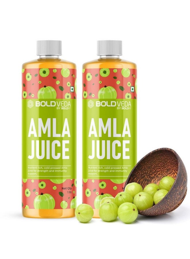 BOLDFIT Boldveda Amla Juice organic Rich in Vitamin C and Antioxidants,Supports Hair and Skin Health, Supports Metabolism and Immunity, Detox Drink- 2 Litre fresh juices - Image 1