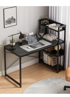 ZUIHAO Computer Desk with  Shelves for Home Office Writing Study Table with Bookshelf Multipurpose Industrial Wood Desk Workstation with Metal Frame for PC Laptop  - Image 1