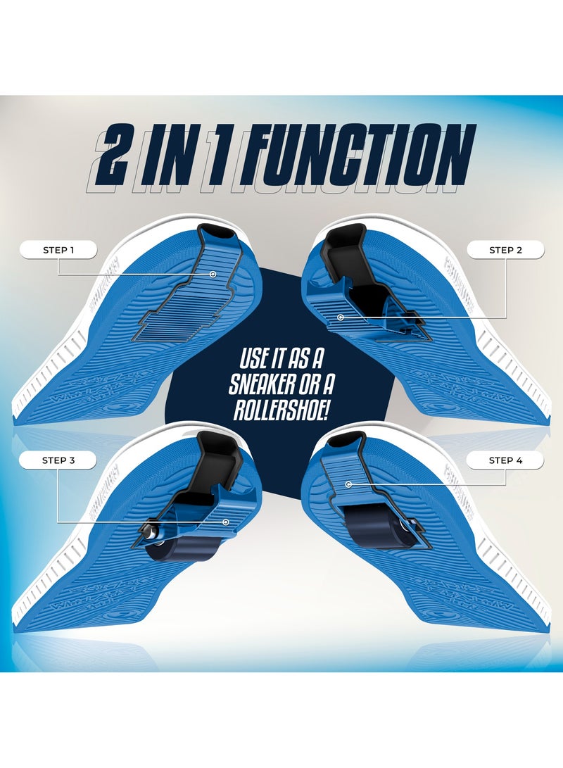 BREEZYROLLERS BREEZY ROLLERS shoes with wheels for children, Roller skates sneakers kids, From children's street shoes to roller skates in a few seconds, Patented click system, Trainers with wheels for girls & boys - Image 4