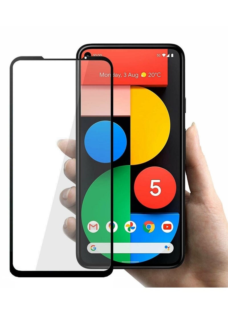 CATANES - واقي شاشة Google Pixel 5 مضاد للخدش من الزجاج المقوى شفاف عالي الدقة من الحافة إلى الحافة تغطية كاملة 9H غلاف ملائم للجراب مقاس 6.0 بوصة - Image 1