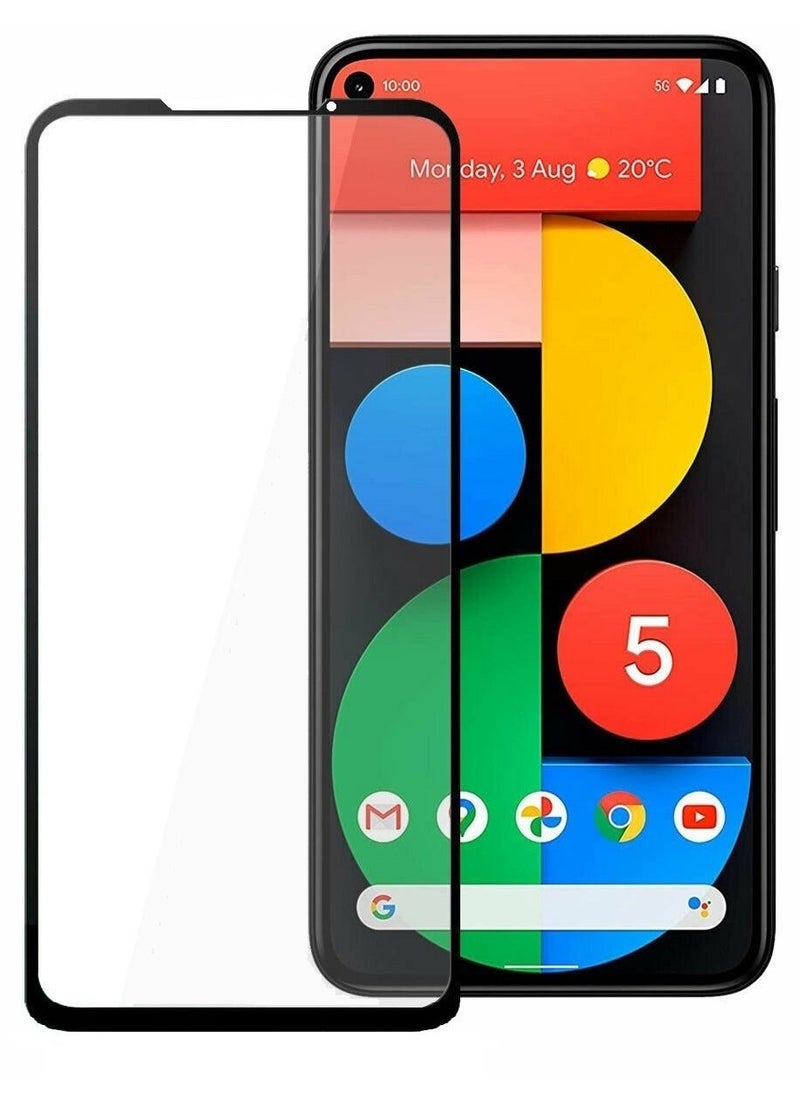 CATANES - واقي شاشة Google Pixel 5 مضاد للخدش من الزجاج المقوى شفاف عالي الدقة من الحافة إلى الحافة تغطية كاملة 9H غلاف ملائم للجراب مقاس 6.0 بوصة - Image 1