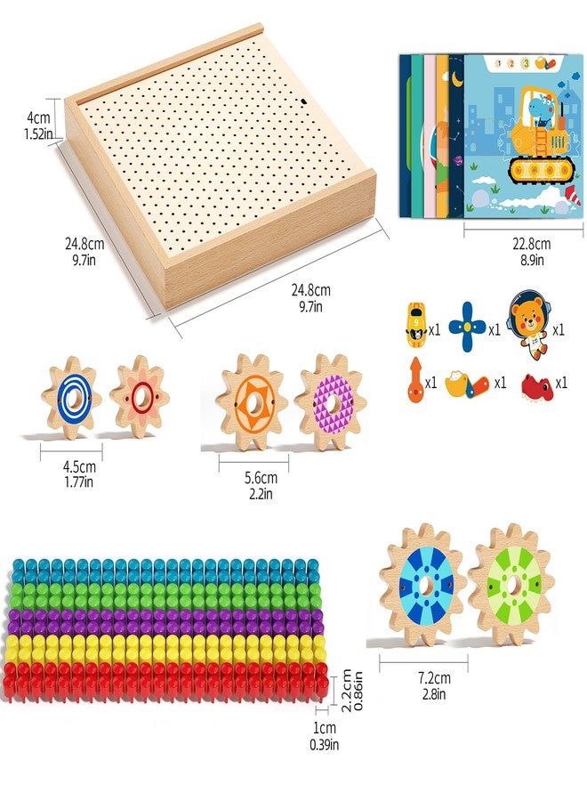 GEMEM Montessori Gear Puzzle Game,Gears Toy,Montessori Screw Board Toy, Wooden Gear Building Set for Kids Ages 3-8,STEM Educational Toys for Fine Motor Skills Development - Image 4