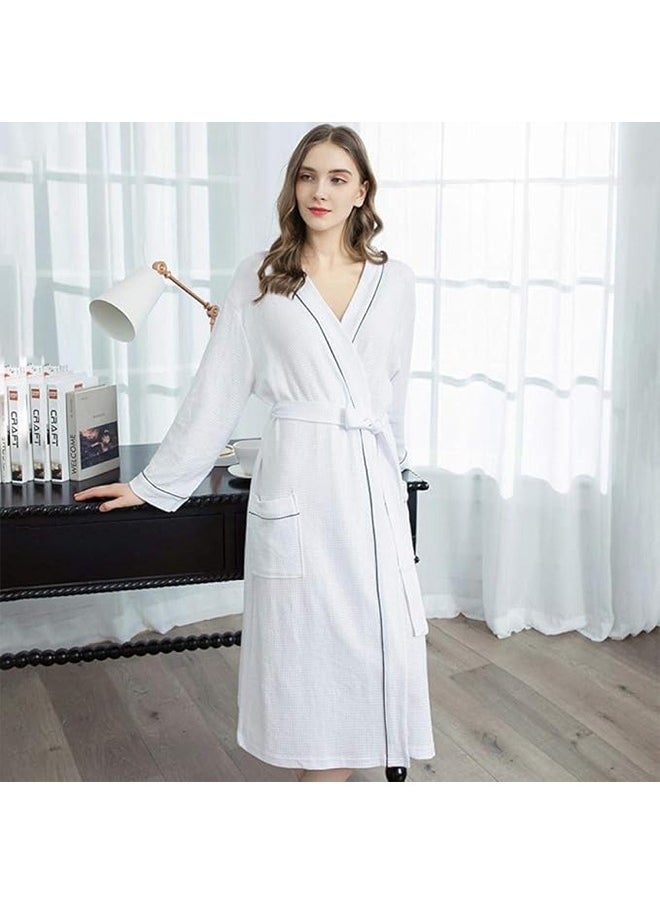 Arabest Bathrobes Lightweight Kimono Bathrobes Short Knit Bathrobes Soft Sleepwear Casual Loungewear Super Soft Highly Absorbent Unisex Bathrobes Great for Everyday Use  - Image 3