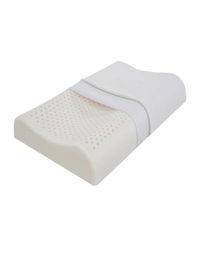 TIERSINI Slim Natural Latex Pillow for Stomach, Back Sleepers,Low Profile & Thin Ergonomic Contour Pillows Helps Cervical Neck Correction and Deeper Sleep (23.6" Lx15.7 Wx(3.1/3.9") H) - Image 1