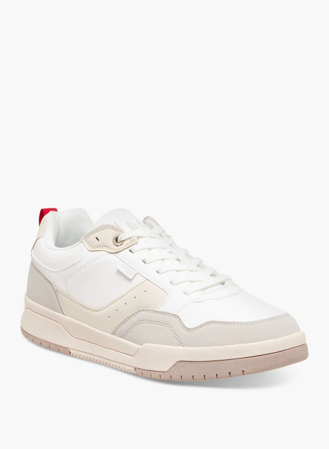 Lee Cooper Men'S Panelled Sneakers With Lace-Up Closure