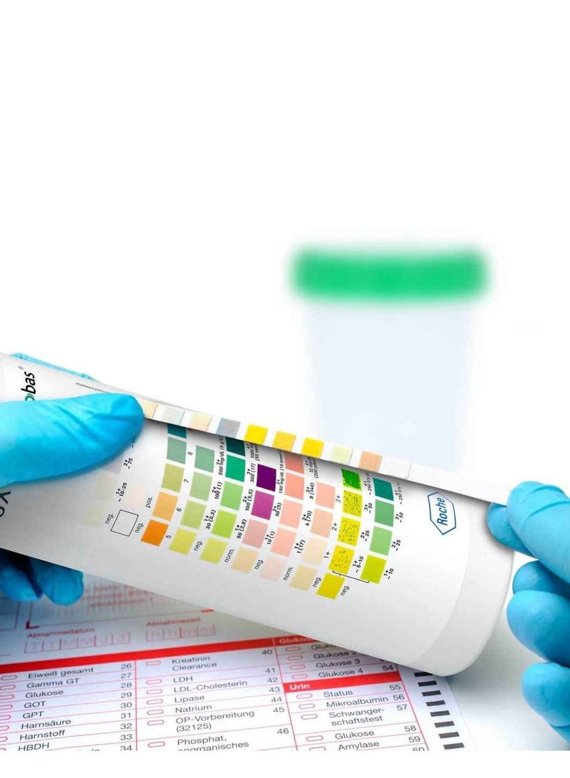 كوباس  شرائط فحص الكيتونات كمبر 10 للكشف عن الأمراض 100 قطعة - Image 4