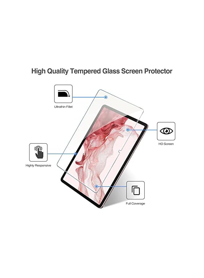 Procases Pack Procase Screen Protector For 11 Inch Galaxy Tab S8 2022 (Sm-X700/X706) / S7 2020 (Sm-T870/T875/T878), Tempered Glass Film Guard - Image 3