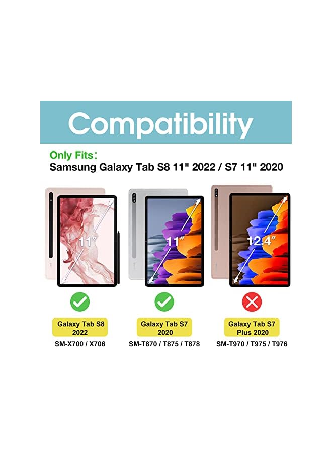 Procases Pack Procase Screen Protector For 11 Inch Galaxy Tab S8 2022 (Sm-X700/X706) / S7 2020 (Sm-T870/T875/T878), Tempered Glass Film Guard - Image 2