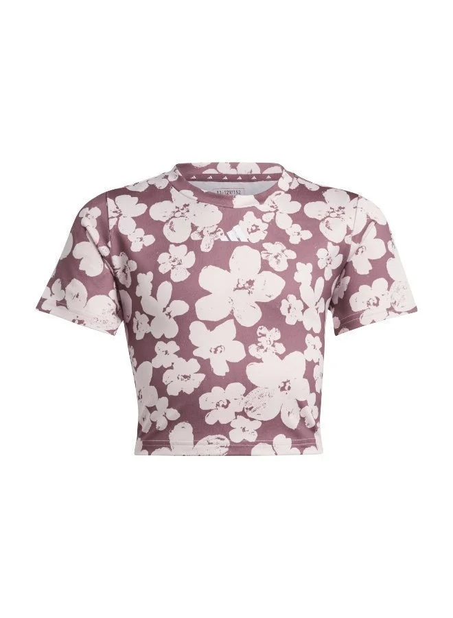 Adidas Jg Tr-Es Pri T Red Training T-Shirts 5-6Y