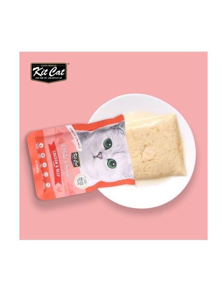 كيت كات عبوة من 24 قطعة صغيرة الحجم 24 × 70 جم – دجاج ولحم بقري - Image 3