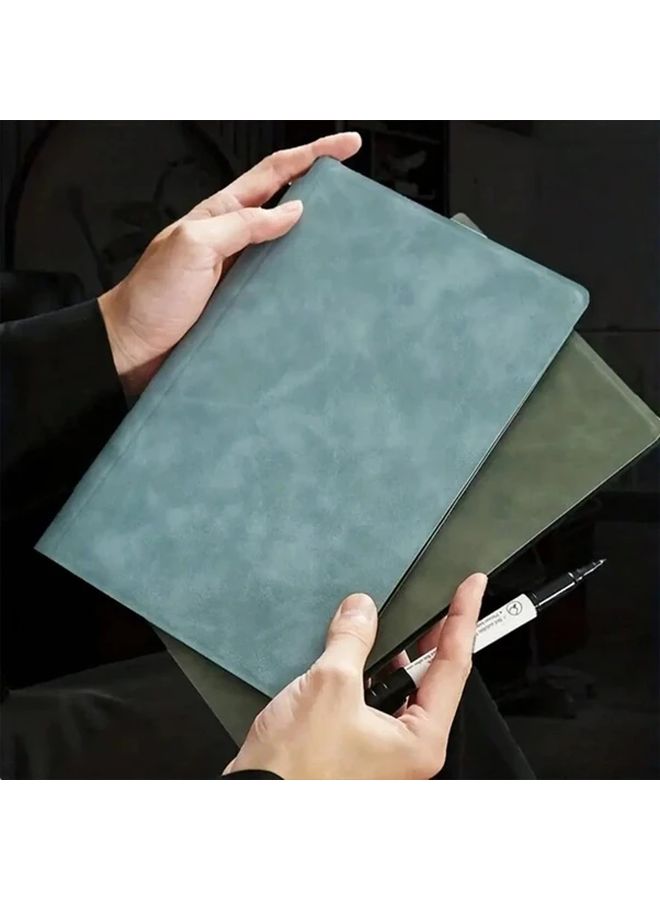 دفتر سبورة محمول من الجلد الصناعي الوردي مقاس A5 مع قلم وقطعة قماش للمسح للكتابة والرسم القابلين لإعادة الاستخدام - Image 5