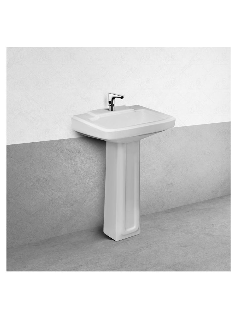 B BAGNO wash basin/Pedestal WB07 Ceramic white - Image 3