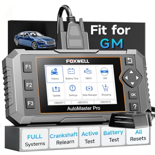FOXWELL NT510 Pro fit for GM Scan Tool 2in1 OBD2 Scanner 12V Battery Tester All Systems Diagnostic BiDirectional Control Crankshaft Sensor Relearn fit for Chevrolet Buick Cadillac GMC - Image 1