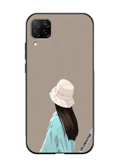 Protective Case Cover For Huawei Nova 7i/P40 Lite Brown Hat Girl Design Multicolour