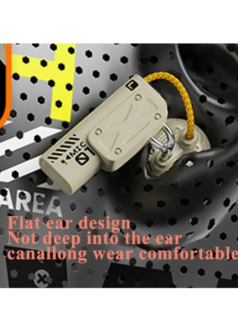 Generic - 5.3 Punk Mecha TWS Wireless Bluetooth Headset Space Transparent Shell Low Latency Gaming Headset Long Battery Life Earbuds (Desert Yellow) - Image 1