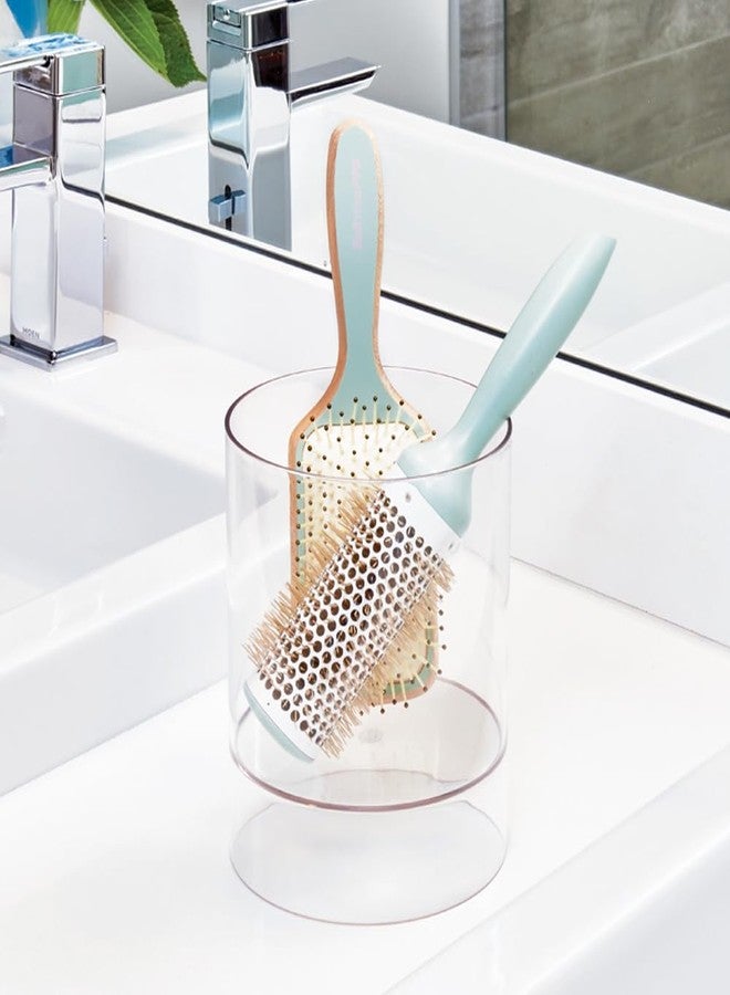 InterDesign iDesign Hair Accessories Organizer Canister, The Clarity Collection - 6" x 6" x 7", Clear - Image 2